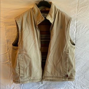 WOOLRICH Jean material tan vest
